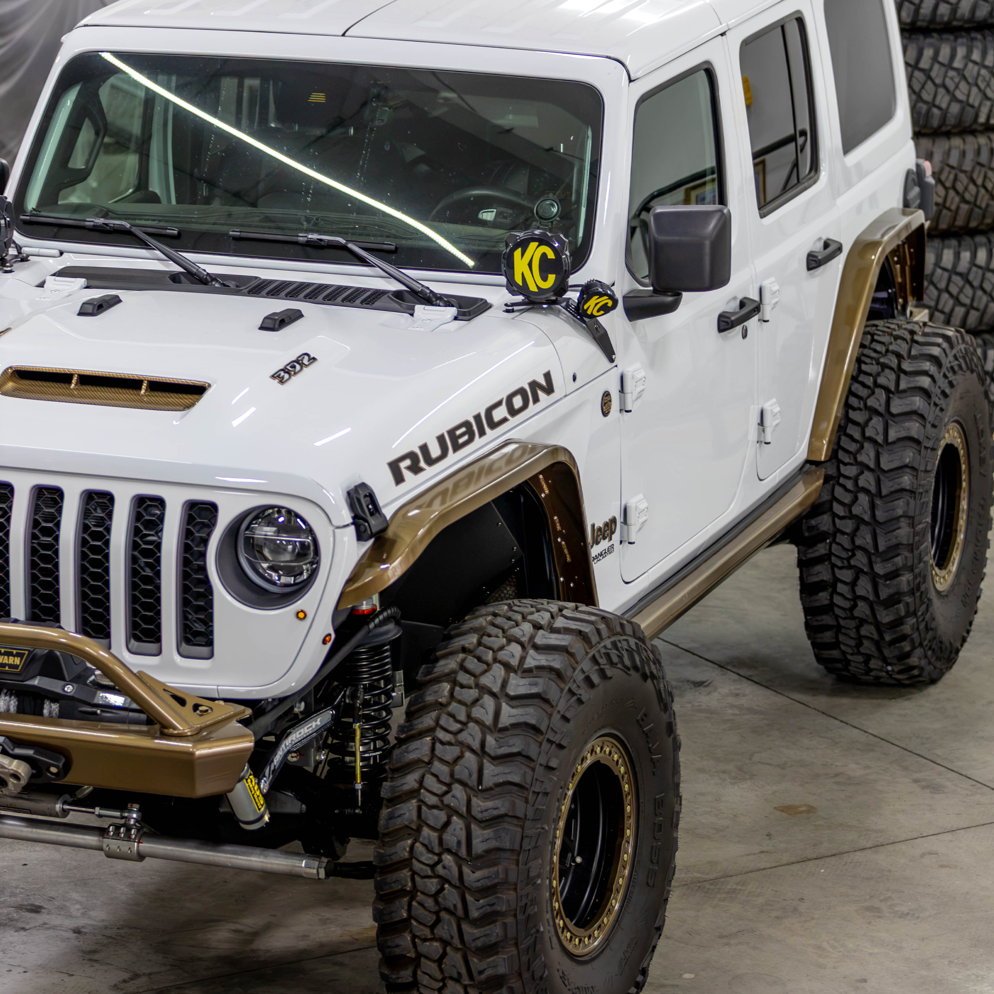 Aluminum rear ultra highline fenders installed on a Jeep Wrangler JL