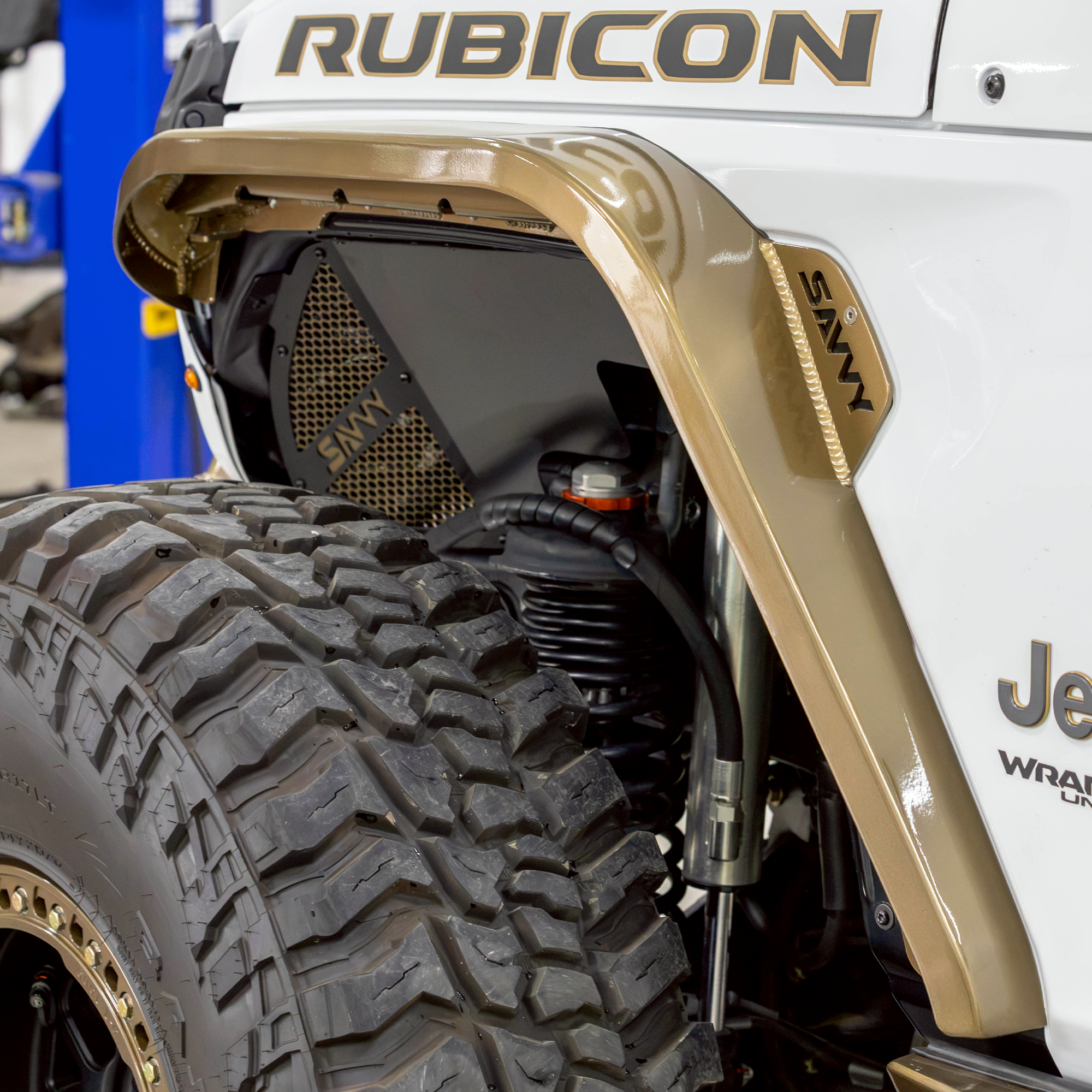 Aluminum front highline fenders for Jeep JL, JLU Wrangler and Gladiator JT.