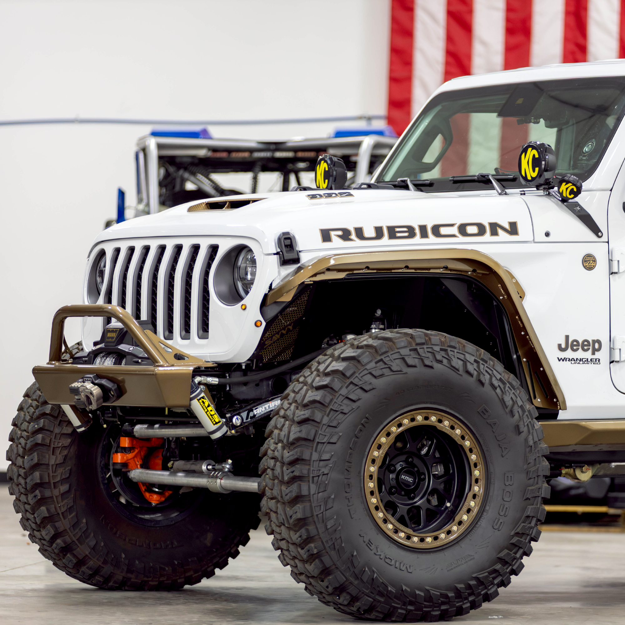 Driver-side Savvy ultra highline fender installed on Jeep Wrangler JLU