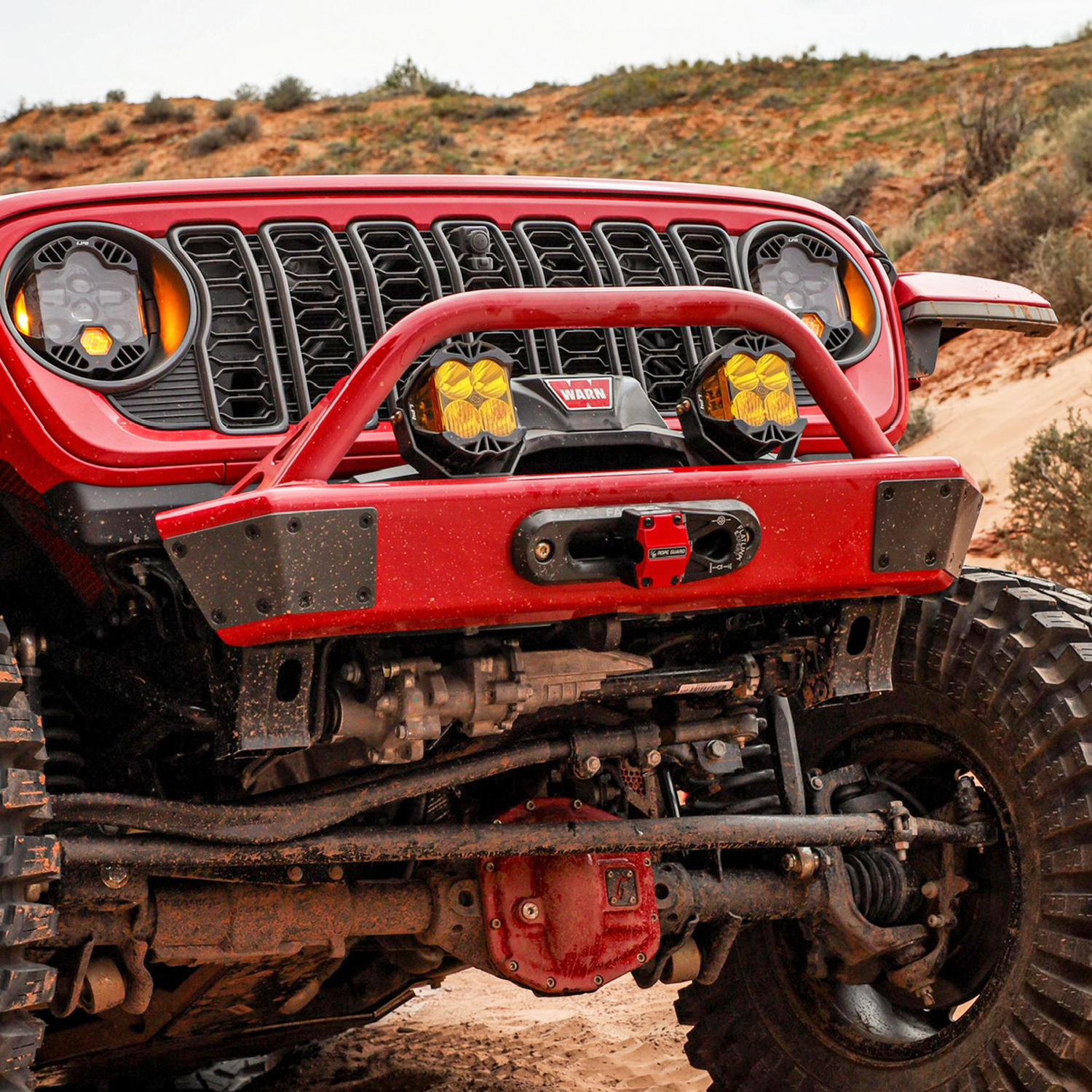 Savvy LEGACY 6061 aluminum front bumper with hoop for Jeep Wrangler JLU with high-clearance winch-ready protection