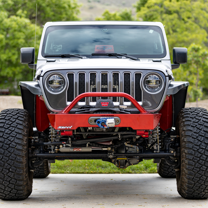 Savvy KRAWLER LITE aluminum front bumper with hoop for Jeep Gladiator JT with high-clearance no-frame-chop design