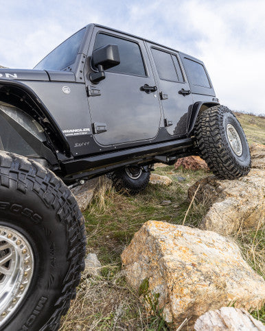 Savvy Off-Road Rocker Trim Kit for Jeep JK – lightweight aluminum rocker protection for off-road Jeeps