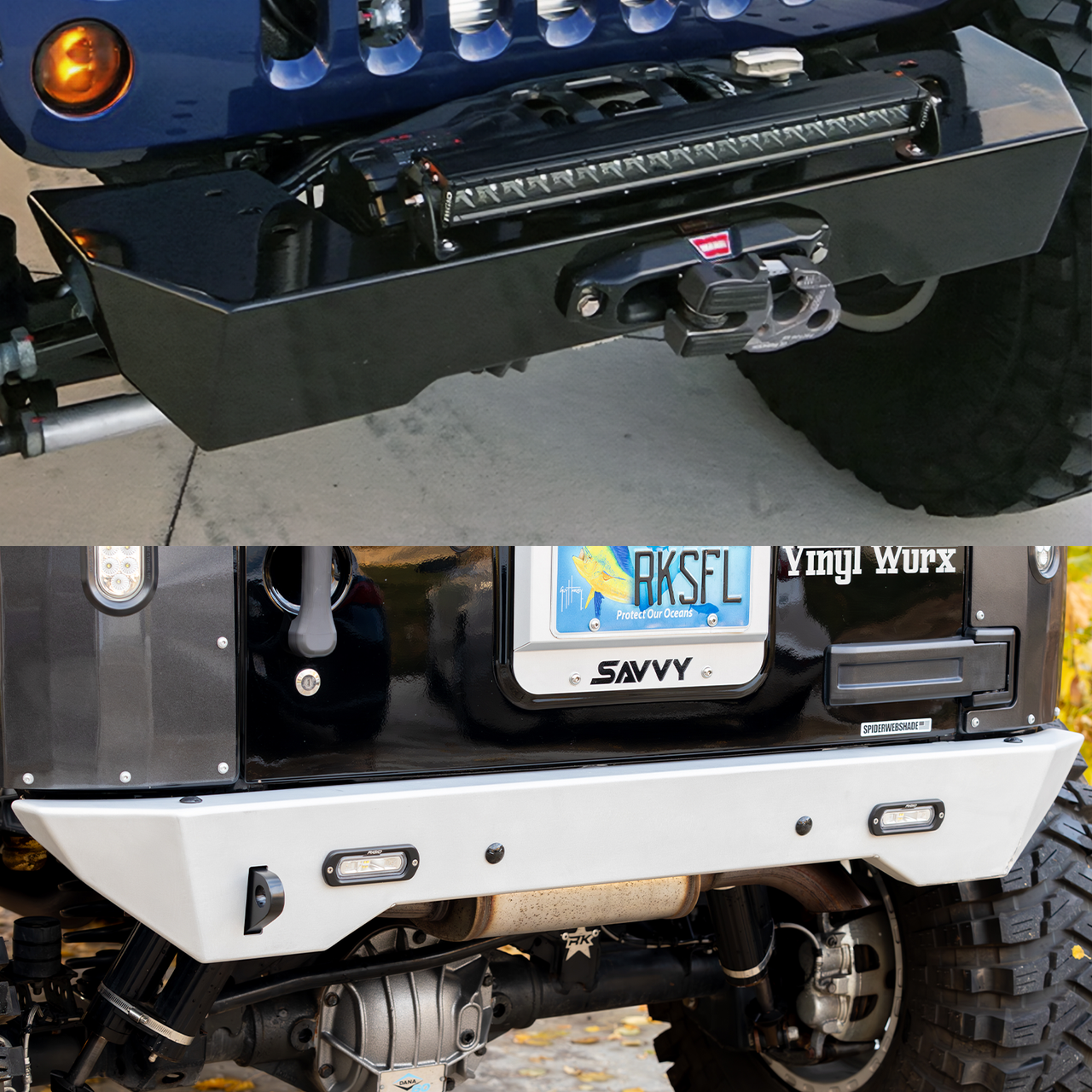 Savvy Offroad KRAWLER LITE Base Bundle with 5052 aluminum front and rear bumpers for 2007–2018 Jeep Wrangler JK/JKU
