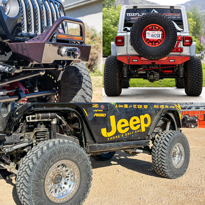 Savvy Offroad KRAWLER LITE Essentials Bundle with front bumper, rear bumper, and weld-on rock sliders for 2018–2026 Jeep Wrangler JL 2-Door