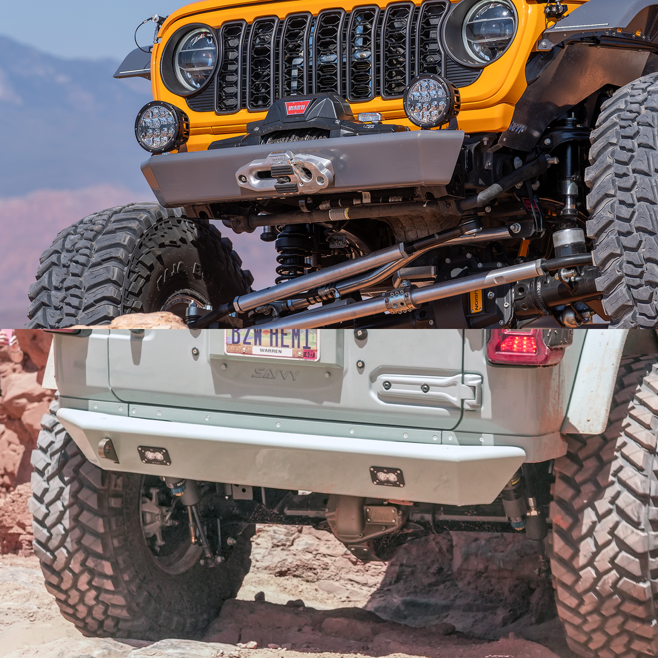 Savvy Offroad LEGACY 6061 Aluminum Base Bundle with front and rear bumpers for 2018–2026 Jeep Wrangler JL/JLU