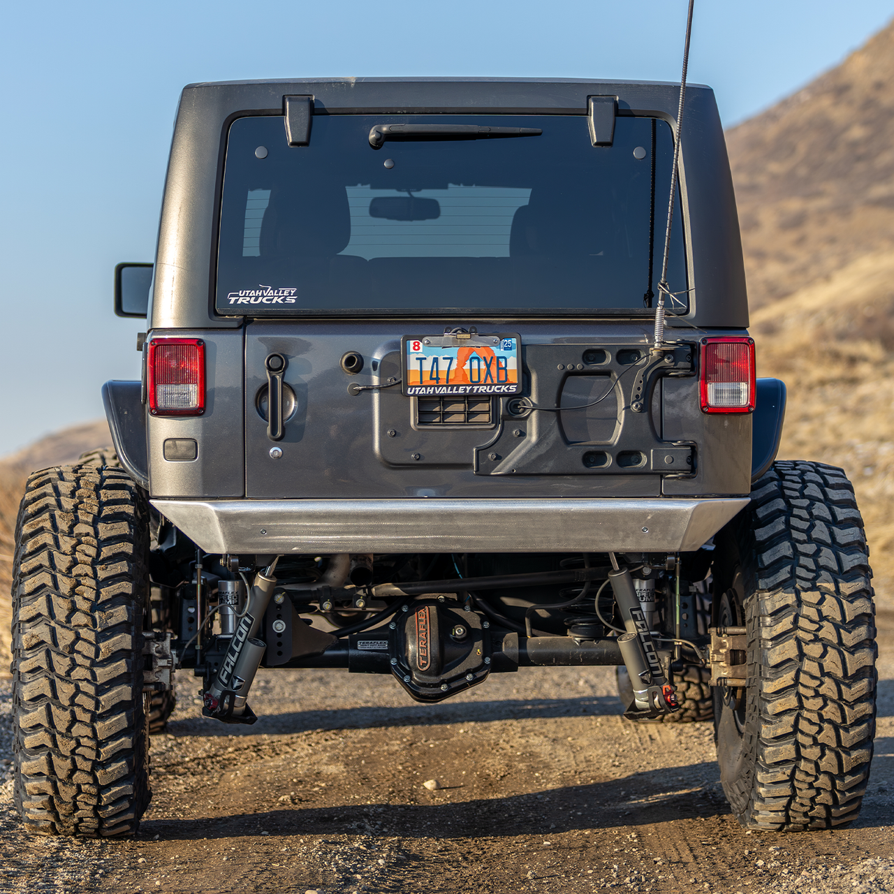 Savvy Offroad LEGACY 6061 aluminum rear bumper delivering 2.75 inches of additional ground clearance and 4 inches of improved departure angle with modular replaceable skin on 2007–2018 Jeep Wrangler JK/JKU