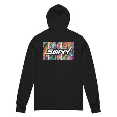 SAVVY STREET ART HOODED LONG-SLEEVE TEE