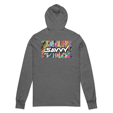 SAVVY STREET ART HOODED LONG-SLEEVE TEE