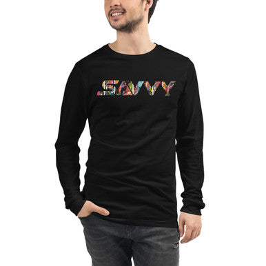 SAVVY STREET ART UNISEX LONG SLEEVE TEE