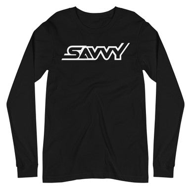 SAVVY OUTLINE UNISEX LONG SLEEVE TEE