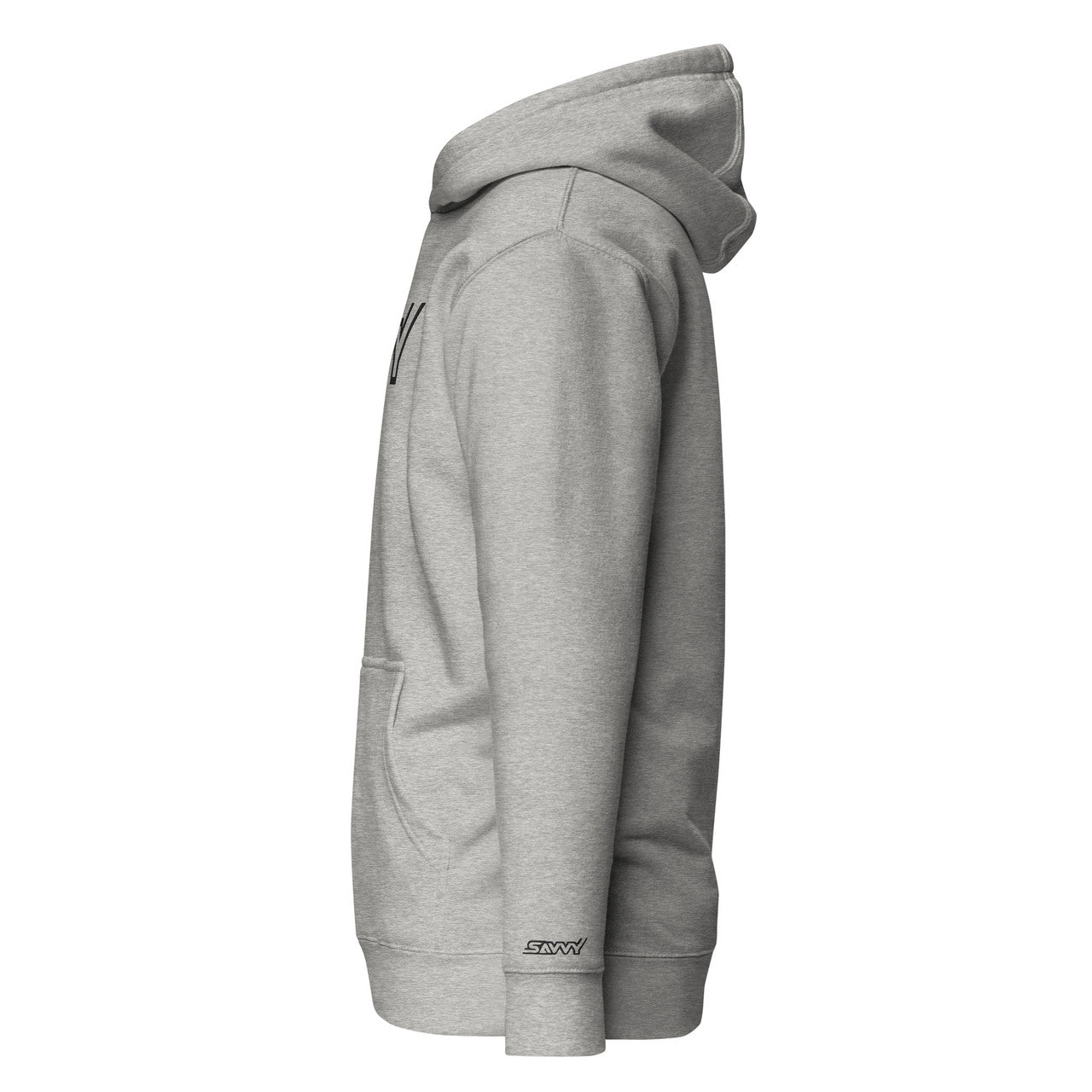 SAVVY OUTLINE UNISEX EMBROIDERED HOODIE (BLACK OUTLINE)