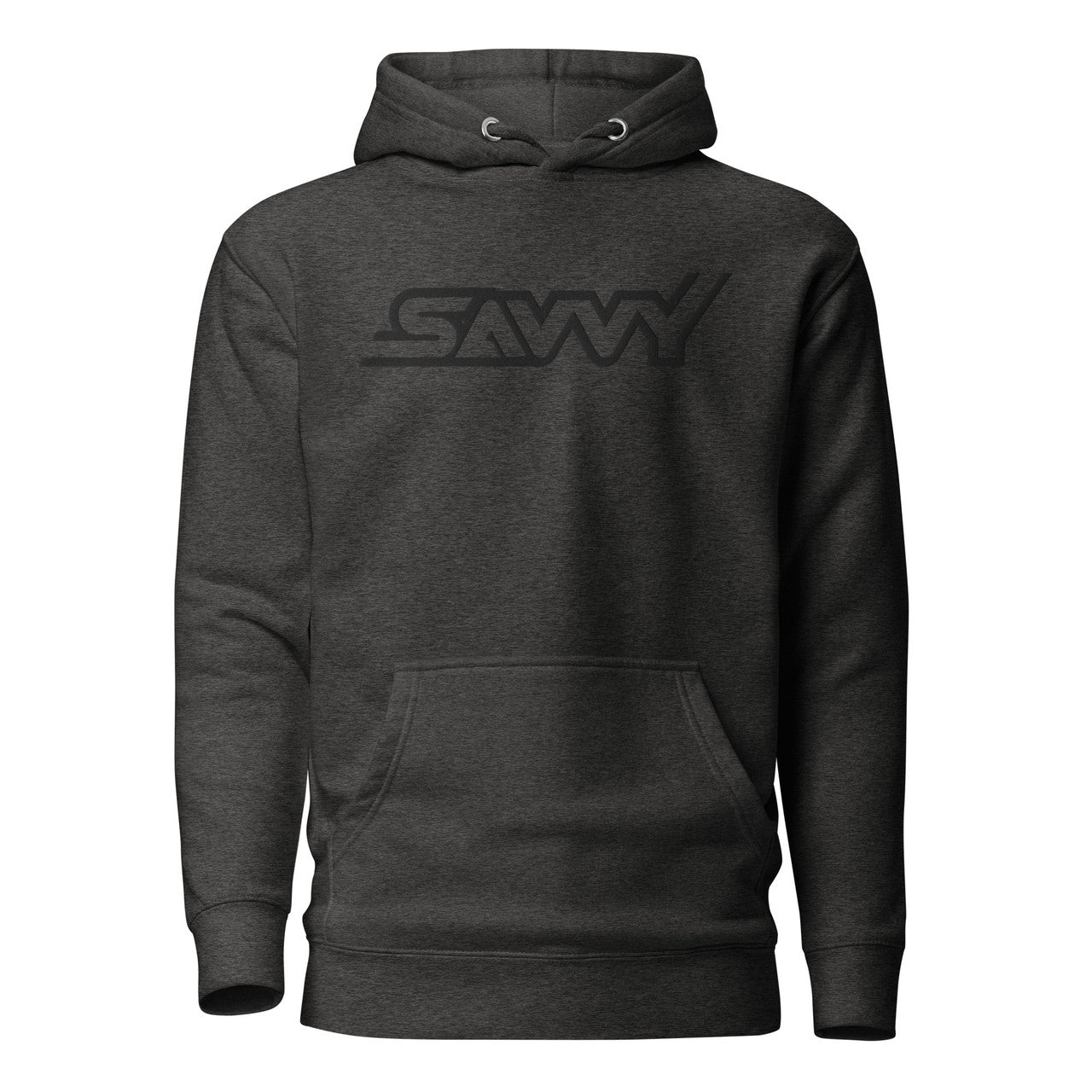 SAVVY OUTLINE UNISEX EMBROIDERED HOODIE (BLACK OUTLINE)