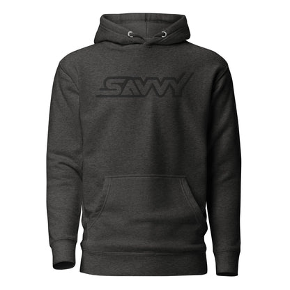 SAVVY OUTLINE UNISEX EMBROIDERED HOODIE (BLACK OUTLINE)