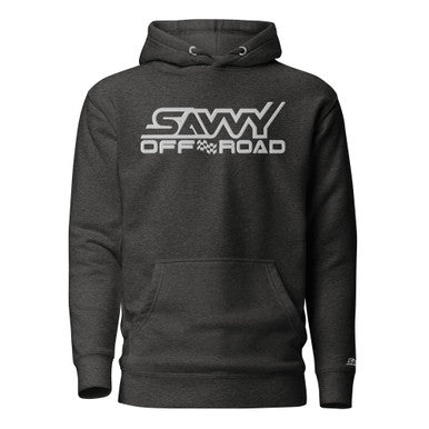 SAVVY OFFROAD OUTLINE UNISEX EMBROIDERED HOODIE (WHITE OUTLINE)