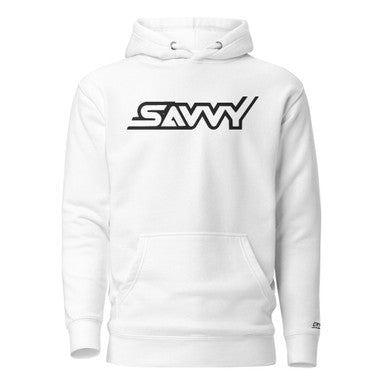 SAVVY OUTLINE UNISEX EMBROIDERED HOODIE (BLACK OUTLINE)