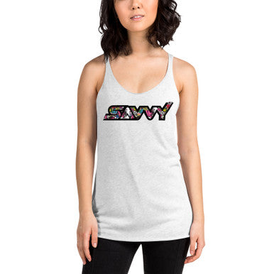 SAVVY GRAFITTI WOMEN'S RACERBACK TANK