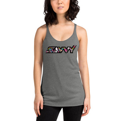 SAVVY GRAFITTI WOMEN'S RACERBACK TANK