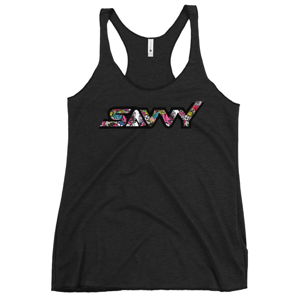 SAVVY GRAFITTI WOMEN'S RACERBACK TANK