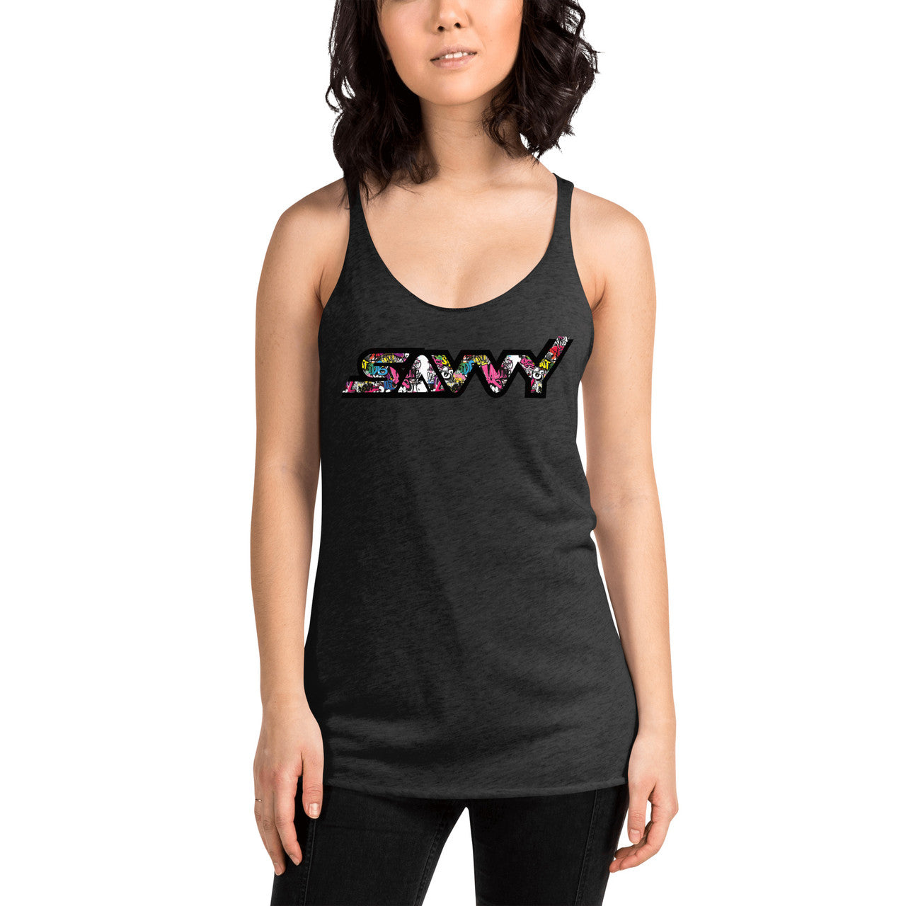 SAVVY GRAFITTI WOMEN'S RACERBACK TANK
